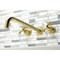 Kingston Brass KS8047ZX Wall Mount Tub Faucet, Brushed Brass KS8047ZX - alternate 4
